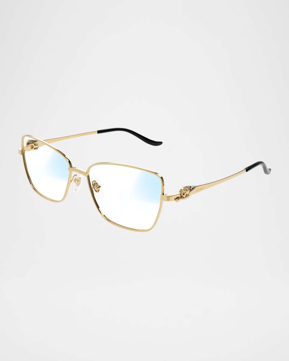 Panthere Blue Light Blocking Rimless Metal Glasses